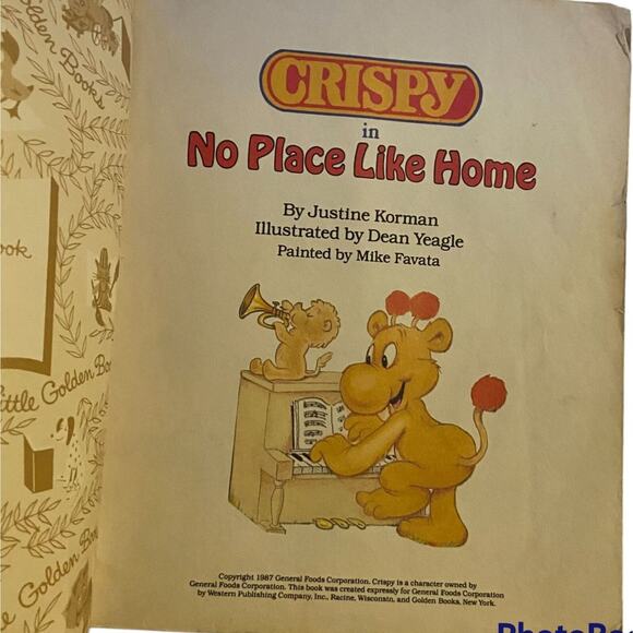 Little Golden Book Crispy In No Place Like Home 1987 Special Edition Paperback - Picture 6 of 10